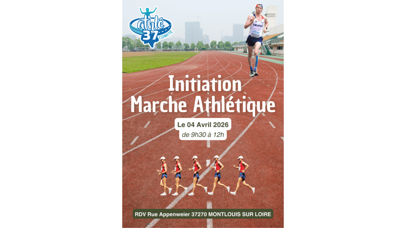 Regroupement d&rsquo;Initiation à la Marche Athlétique (U14-U16) à MontLouis sur Loire –&nbsp;04/04/2026