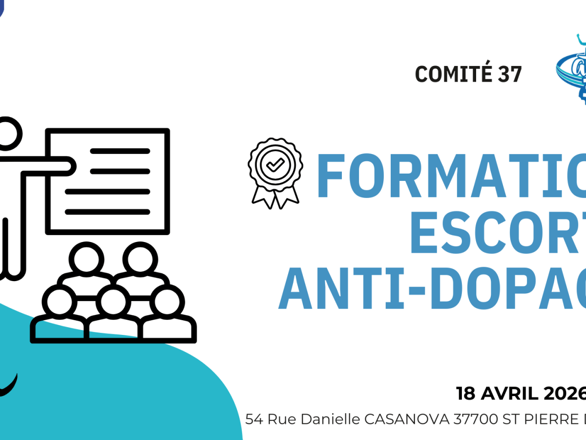Formation Escorte Anti-Dopage à Saint-Pierre-des-Corps –&nbsp;18/04/2026