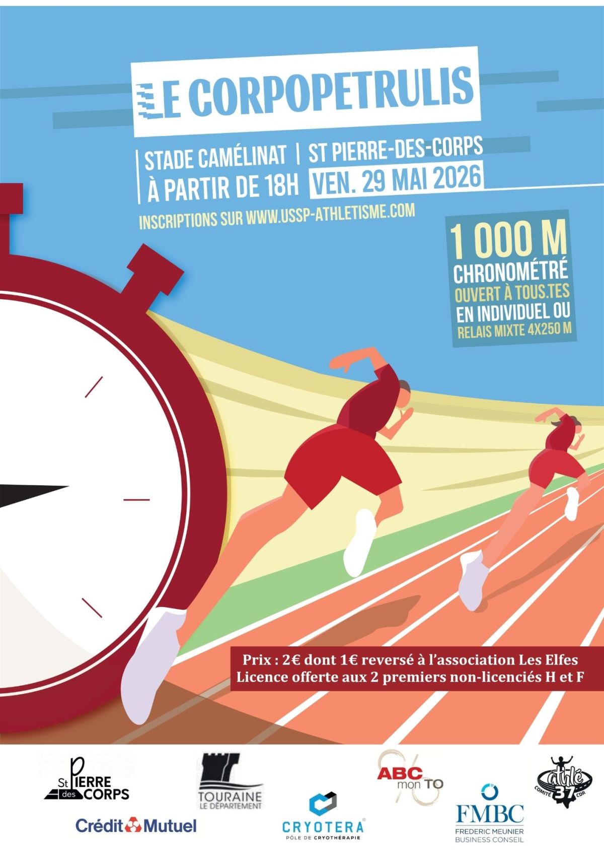 Le Corpopetrulis, le 1000m, une distance référence, le 29 mai à Saint Pierre des Corps&nbsp;.