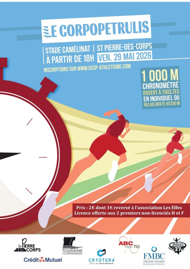 Le Corpopetrulis, le 1000m, une distance référence, le 29 mai à Saint Pierre des Corps&nbsp;.