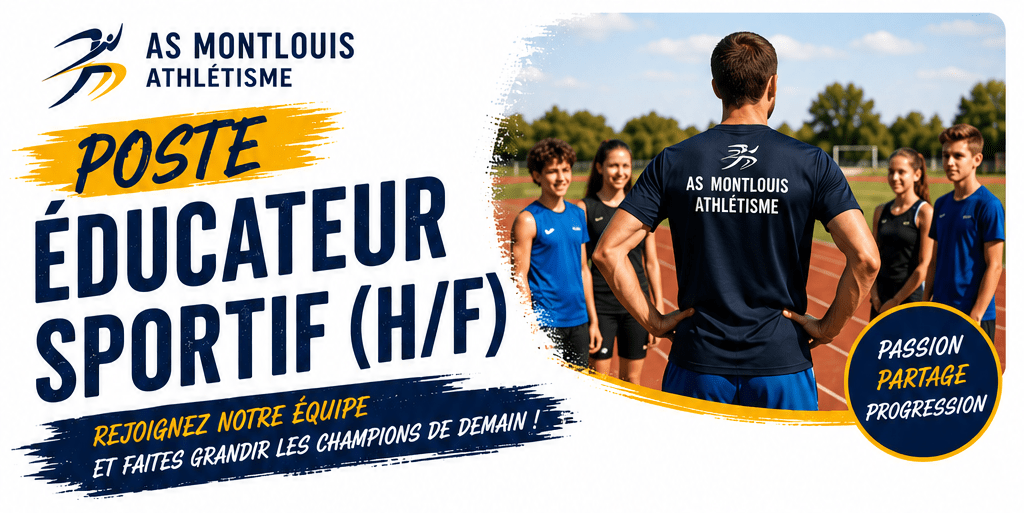 L&rsquo;AS Montlouis recherche un Educateur&nbsp;sportif